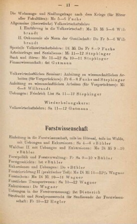 11, Forstwissenschaft