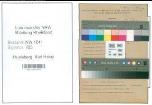 Entnazifizierung Karl Heinz Huelsberg , geb. 05.11.1907 (Chemiker)