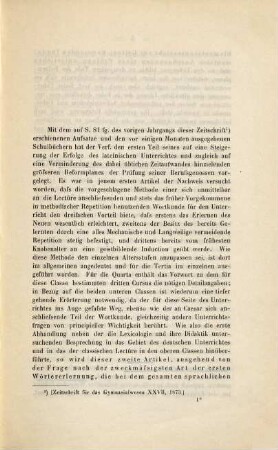Zur Reform des lateinischen Unterrichts auf Gymnasien und Realschulen, 2