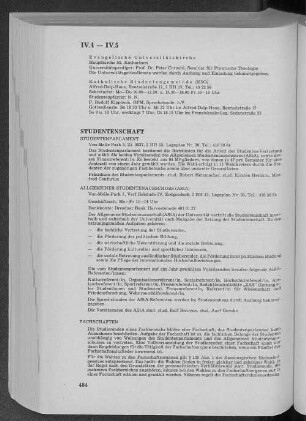 IV.5 Studentenschaft