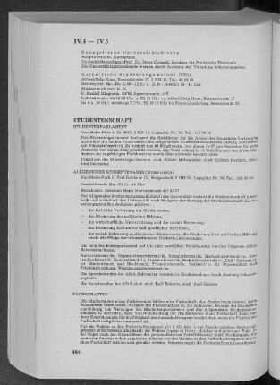 IV.5 Studentenschaft