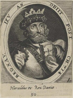 Bildnis des Haraldus IV., König von Dänemark