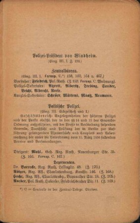 Polizei-Präsident von Windheim