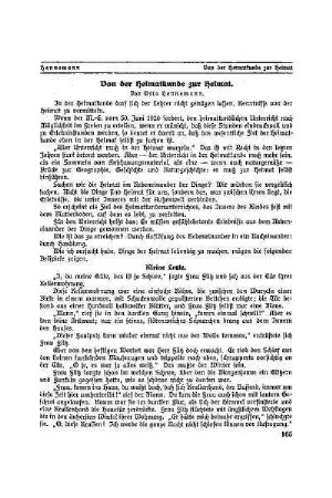 von der Heimatkunde zur Heimat