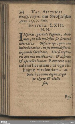 Epistola LXIII.