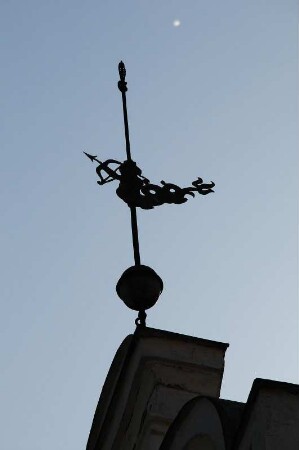 Wetterfahne : Historische Wetterfahne auf einem Renaissancehaus in der Altstadt. Aufgenommen im Juni 2008. Foto Uwe Gerig
