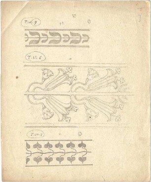 Neureuther, Gottfried von; Kapitell- und Ornamentstudien - Ornamente (Details)