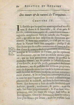 Chapitre IV. Des moeurs & du naturel des Tunquinois