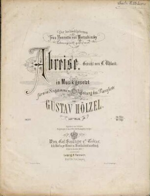 Abreise : für eine Singstimme mit Begleitung des Pianoforte ; 149s Werk