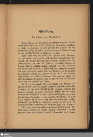 Einleitung. Das heutige Rußland
