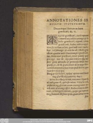 In C. Crispi Salustii Bellum Catilinarium, Henrici Glareani Annotationes. L. Catilina nobili genere natus. Annotationes In Bellum Iugurthinum. Decus atque libertatem suam gratificari. 63. 7.