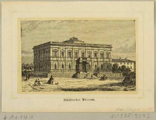 Das Bildermuseum an der Südseite des Augustusplatzes in Leipzig im Erbauungszustand (1858-1880)