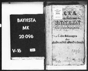 Stiftungswesen: Unterstützungen des Subaltern-Hofkultuspersonals