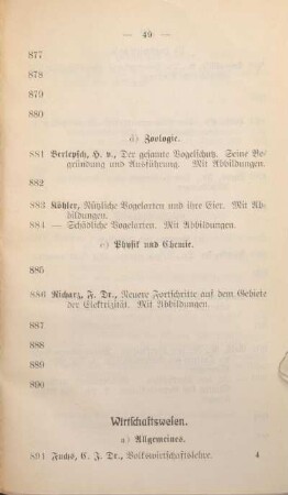 Wirtschaftswesen.