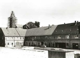 Ostrau-Zschochau. Ehemaliges Rittergut (um 1776). Hofansicht
