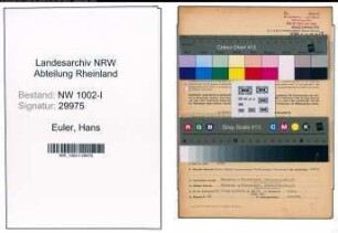 Entnazifizierung Hans Euler, geb. 11.11.1899 (Abt.Leiter)