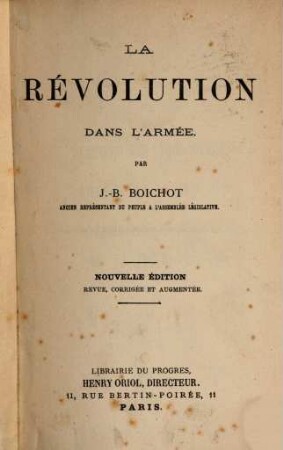 La révolution dans l'armée