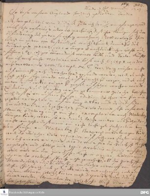 Brief von Heinrich Wilhelm Ludolf an August Hermann Francke.