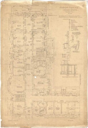 Billing, Hermann; Singen; Krankenhaus - Hauptbau, westlicher Teil (Grundriss EG)