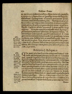Resolutio §. Reliquae 22.