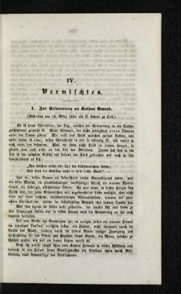 Zur Erinnerung an Kaspar Amend : (gestorben den 13. März 1845 als II. Lehrer zu Orb) ; [Nekrolog]