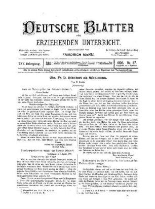 Chr. Fr. D. Schubart als Schulmann : (Fortsetzung)