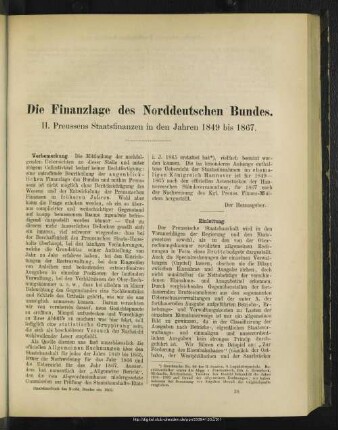 Die Finanzlage des Norddeutschen Bundes
