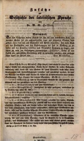 Zusätze zur Geschichte der lateinischen Sprache