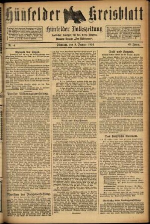 Ausgabe vom Dienstag, den 08. Januar 1924.