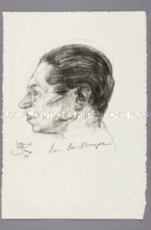 Bildnis des Schriftstellers Lion Feuchtwanger