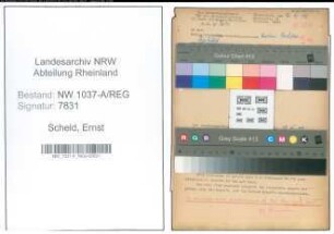 Entnazifizierung Ernst Scheld , geb. 31.07.1903 ()