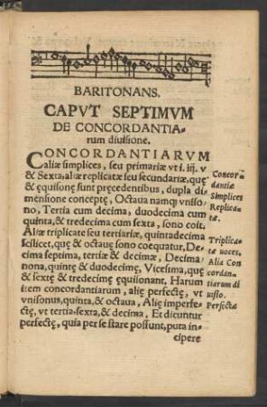 Caput Septimum De Concordantiarum divisione.