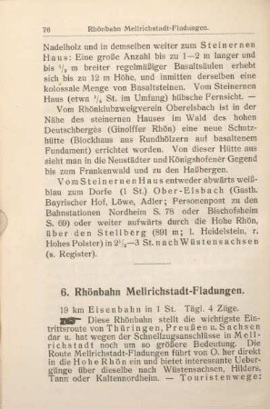 6. Rhönbahn Mellrichstadt-Fladungen.