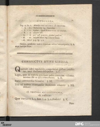 Conspectus Huius Libelli.
