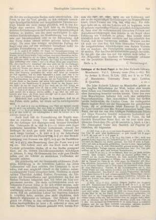 652-653 [Rezension] Hunt, Arthur S. (Ed.), Catalogue of the Greek Papyri in the John Rylands Library, Manchester. Vol. I: Literary texts (Nos. 1-61)