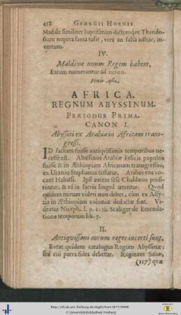 Regnum Abyssinum. Periodus I.–II.