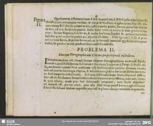 Problema II. Lineam Horographicam Circino proportionali inscribere