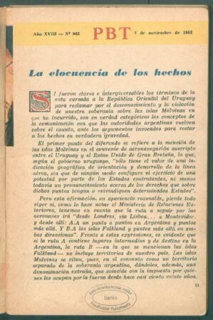 La elocuencia de los hechos