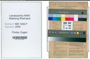 Entnazifizierung Eugen Flocke , geb. 16.03.1911 (Werkzeugmacher)