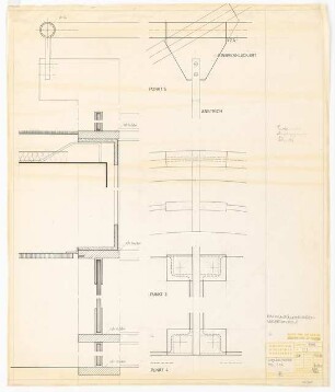 Hochschulbibliothek, Karlsruhe Neubau: Wendeltreppe EG und 1.OG, 1:1