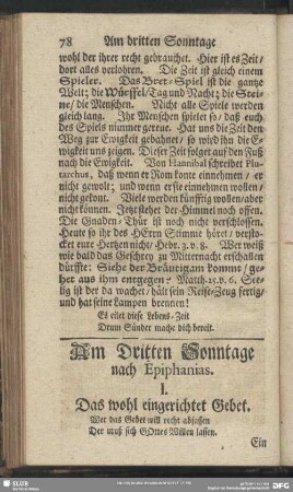 Am Dritten Sonntage nach Epiphanias