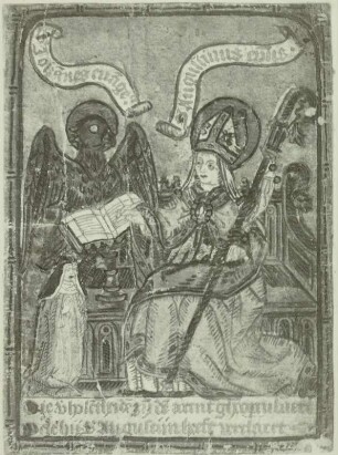 Augustinus mit dem Adler-Symbol des Johannes Evang. und Brigitte