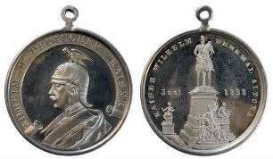 Altona, Tragbare Medaille auf das Kaiser-Wilhelm-Denkmal in Altona