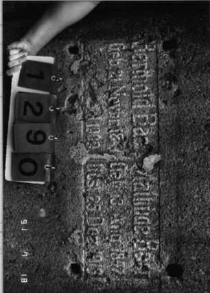 Grabstein 1290 [Hahn S.37 Grab-Nr. 1795/96]: Grabstein 1290 (Detailaufnahme) [Hahn S.37 Grab-Nr. 1795/96]