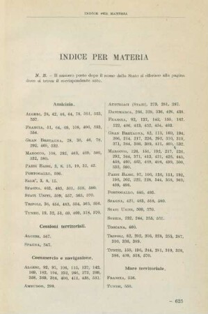 Indice per materia