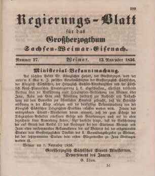 Nr. 27 : 13. November 1856
