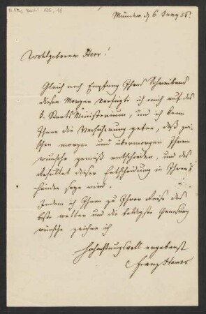 Brief an Julius Joseph Maier : 06.06.1856