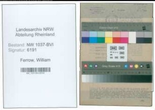 Entnazifizierung William Ferrow , geb. 12.10.1889 (Gastwirt)