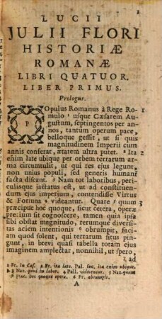 Lucii Annaei Flori Rerum Romanarum Libri IV