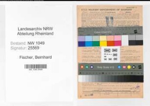 Entnazifizierung Bernhard Fischer , geb. 04.12.1909 (Kaufmaennischer Angestellter)